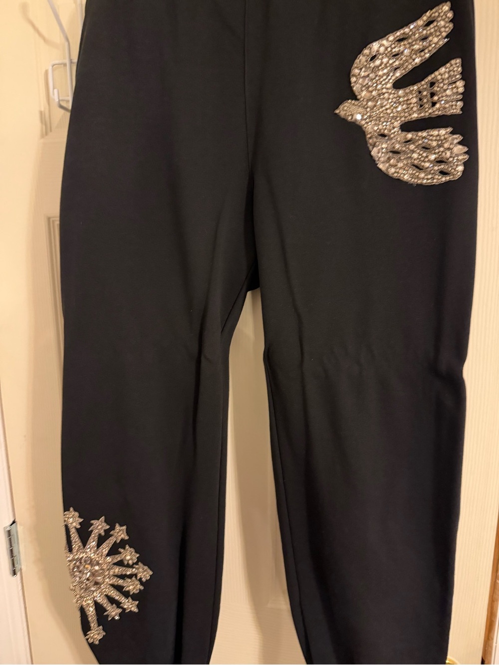 Alexander McQueen Black Kids Embellished Joggers